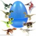 Jumbo Easter Egg With 8 Building Block Dinosaur Puzzles Lifelike 5-7 Inch Replicas of T-Rex Stegosaurus and Friends Perfect As Birthday Party Favors Easter Basket Fillers and Cake Toppers B079MBY7FN